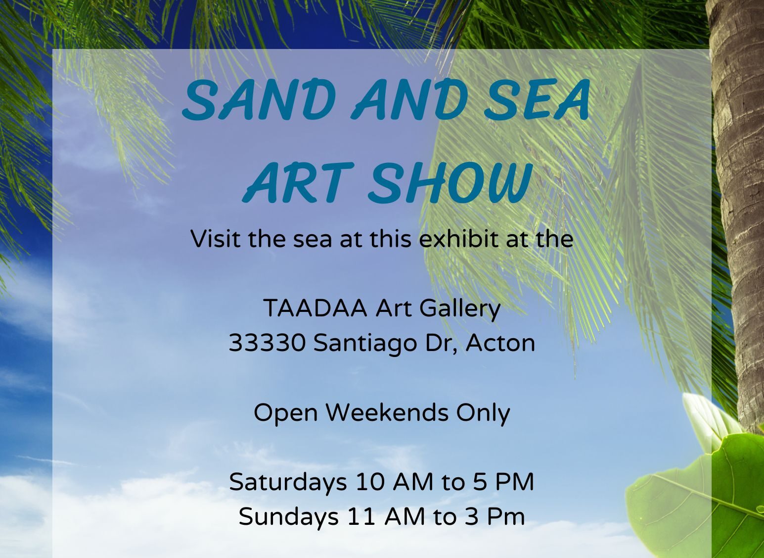 Sand and Sea Art Show